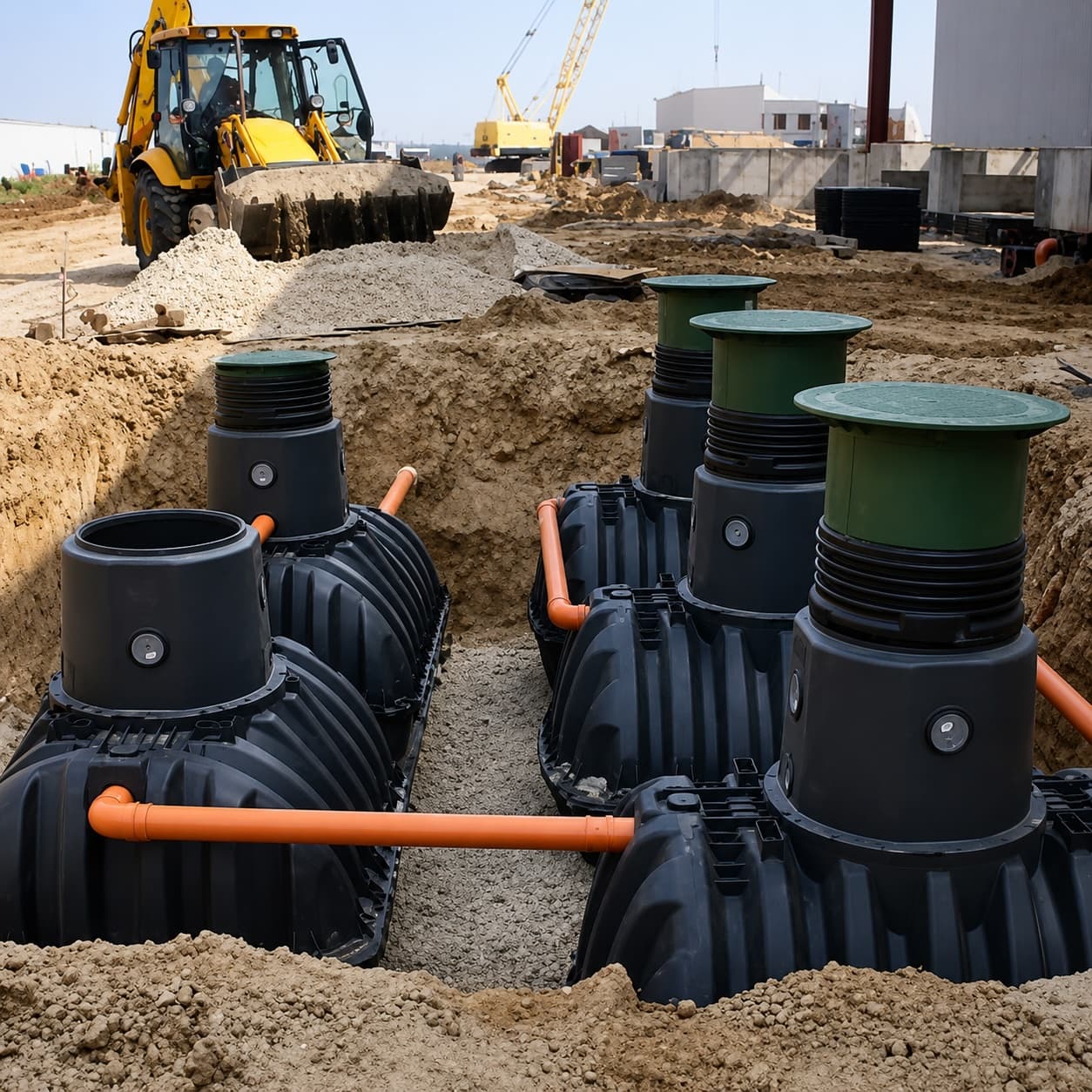 Aerobic Treatment Unit (ATU) installation by Torque Plumbing and Septic.