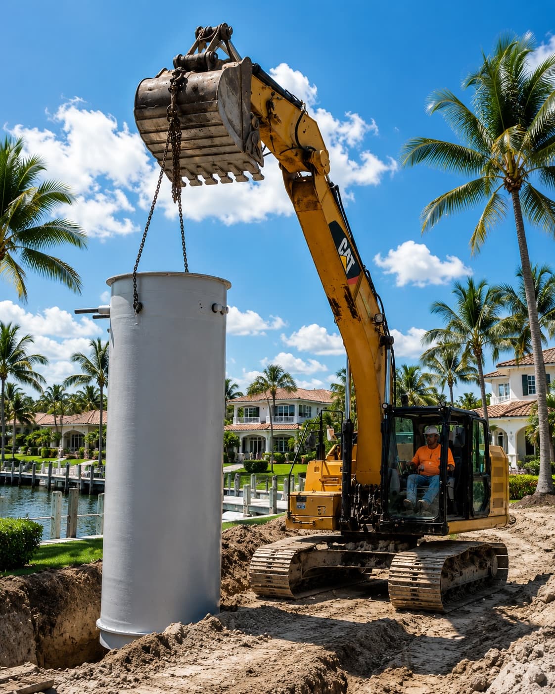 Commercial lift station install handled by Torque Plumbing and Septic.